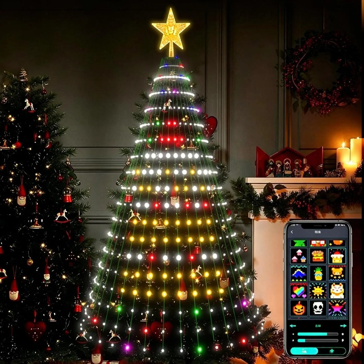 Christmass Tree Ring lights with Mobile connectivity