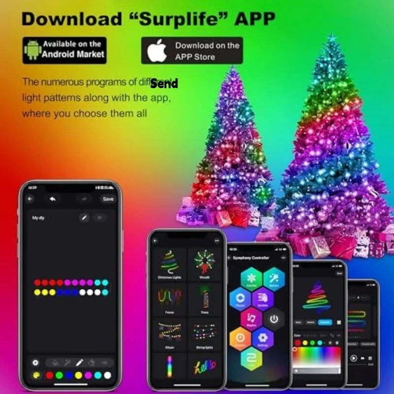 Christmass Tree Ring lights with Mobile connectivity