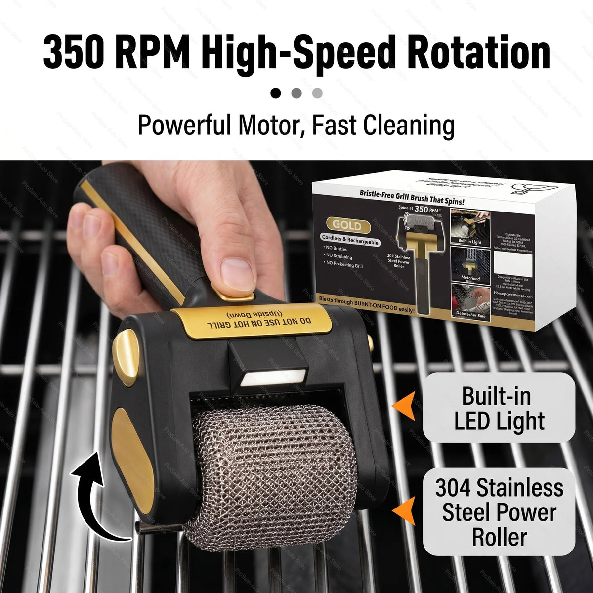 Cordless Electric Rotary BBQ Grill Brush