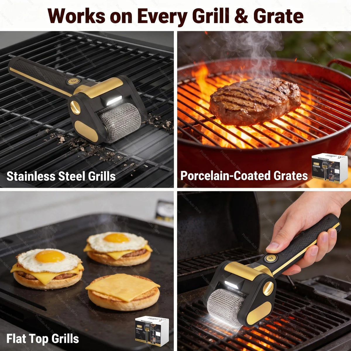 Cordless Electric Rotary BBQ Grill Brush