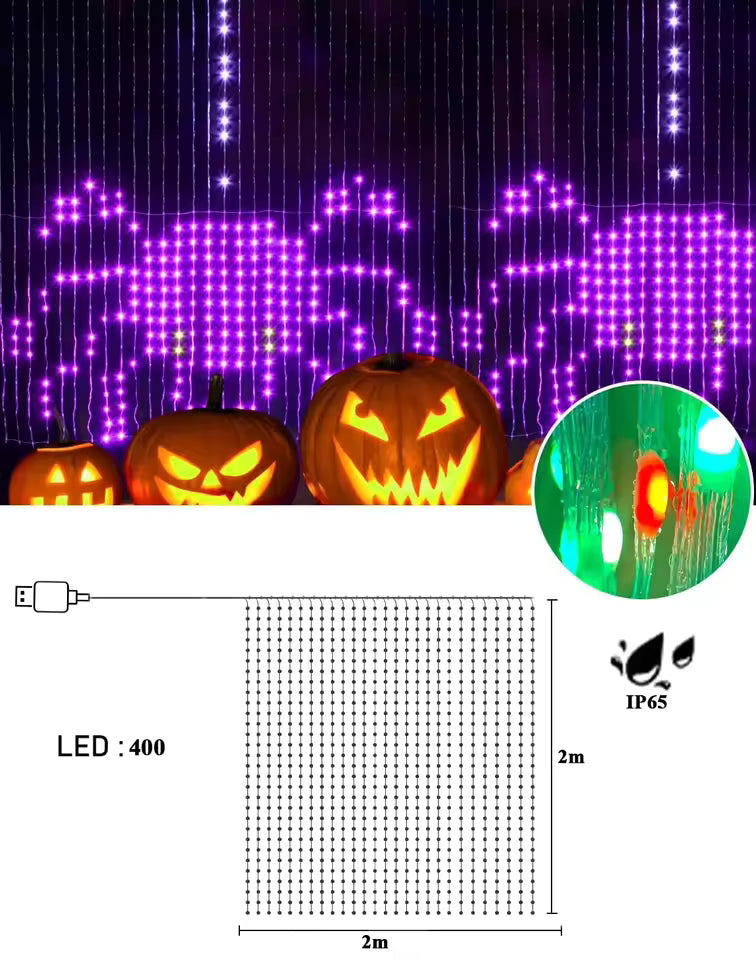 LED Pixel Curtain Lights USB Powered RGB Smart String Lights