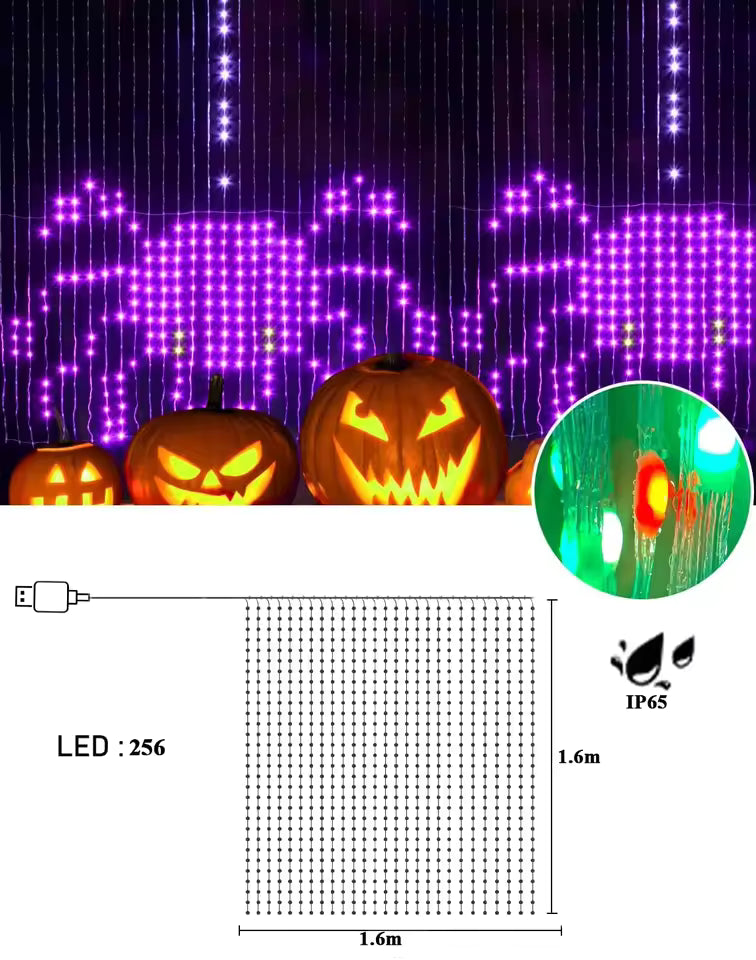 LED Pixel Curtain Lights USB Powered RGB Smart String Lights