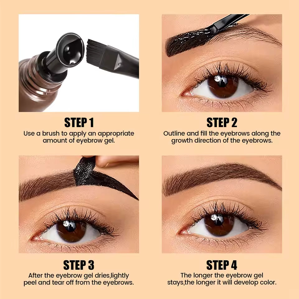 Tear-Off Eyebrow Gel And Brush