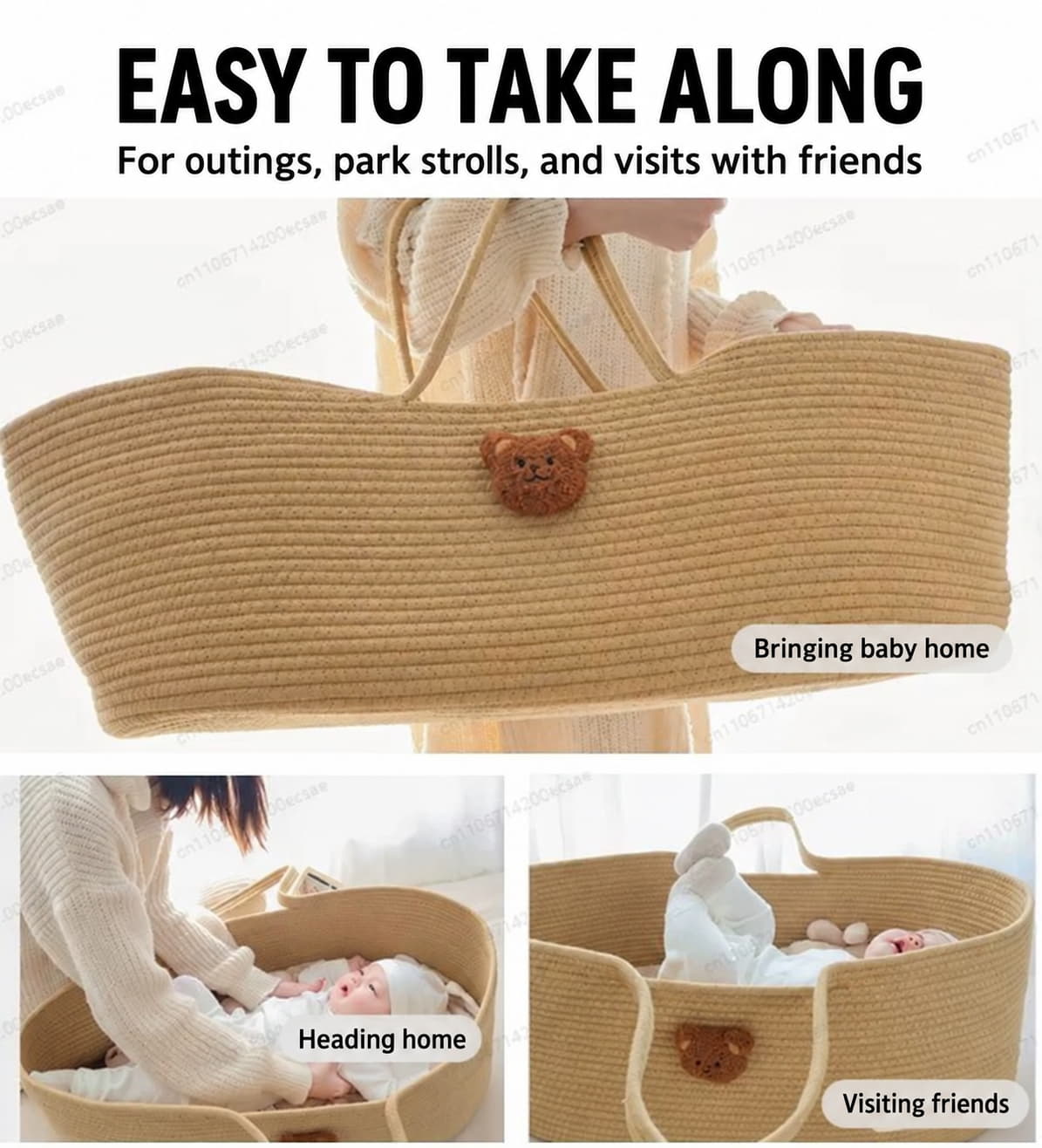 Woven Baby Changing Basket