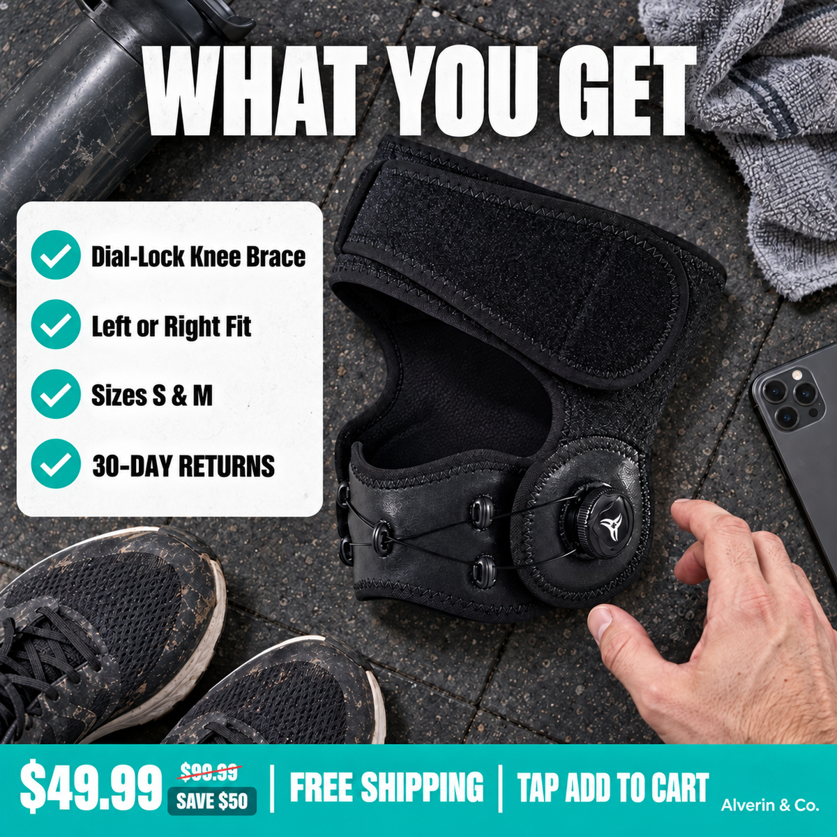 Adjustable Knob Patella Knee Brace