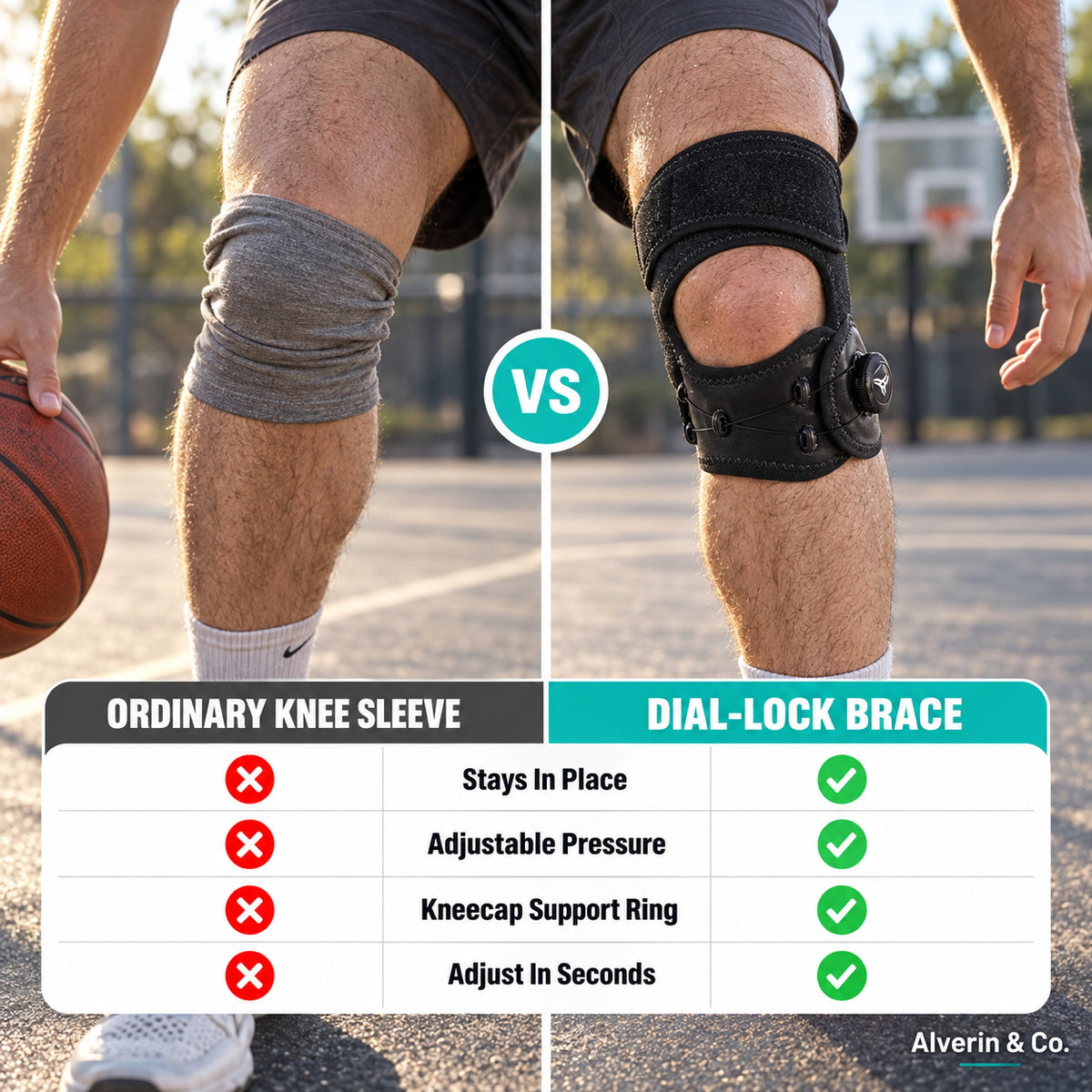 Adjustable Knob Patella Knee Brace