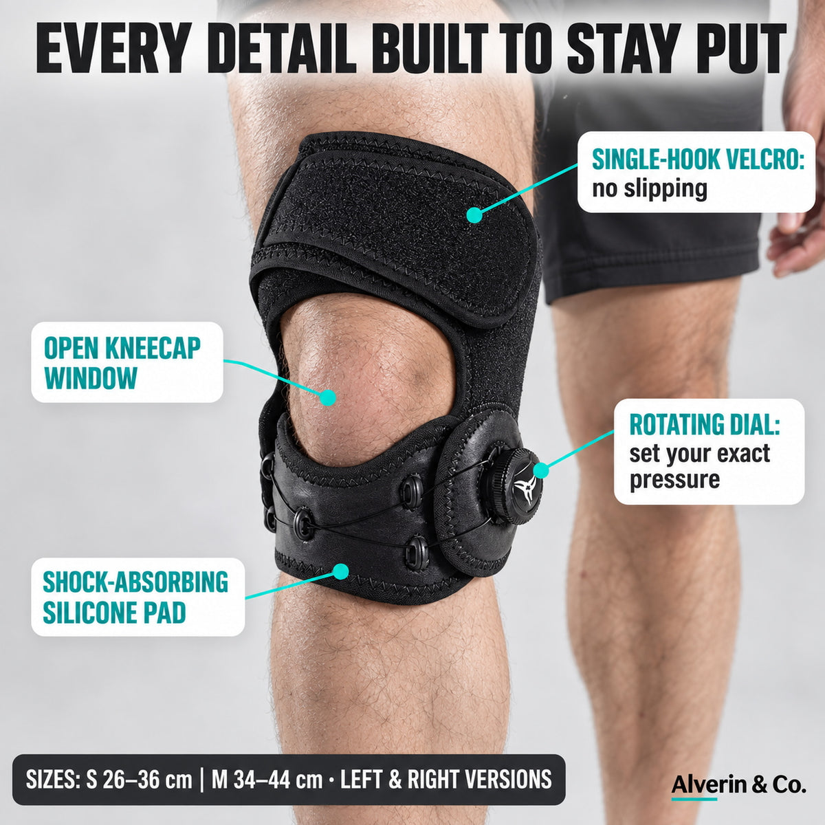 Adjustable Knob Patella Knee Brace