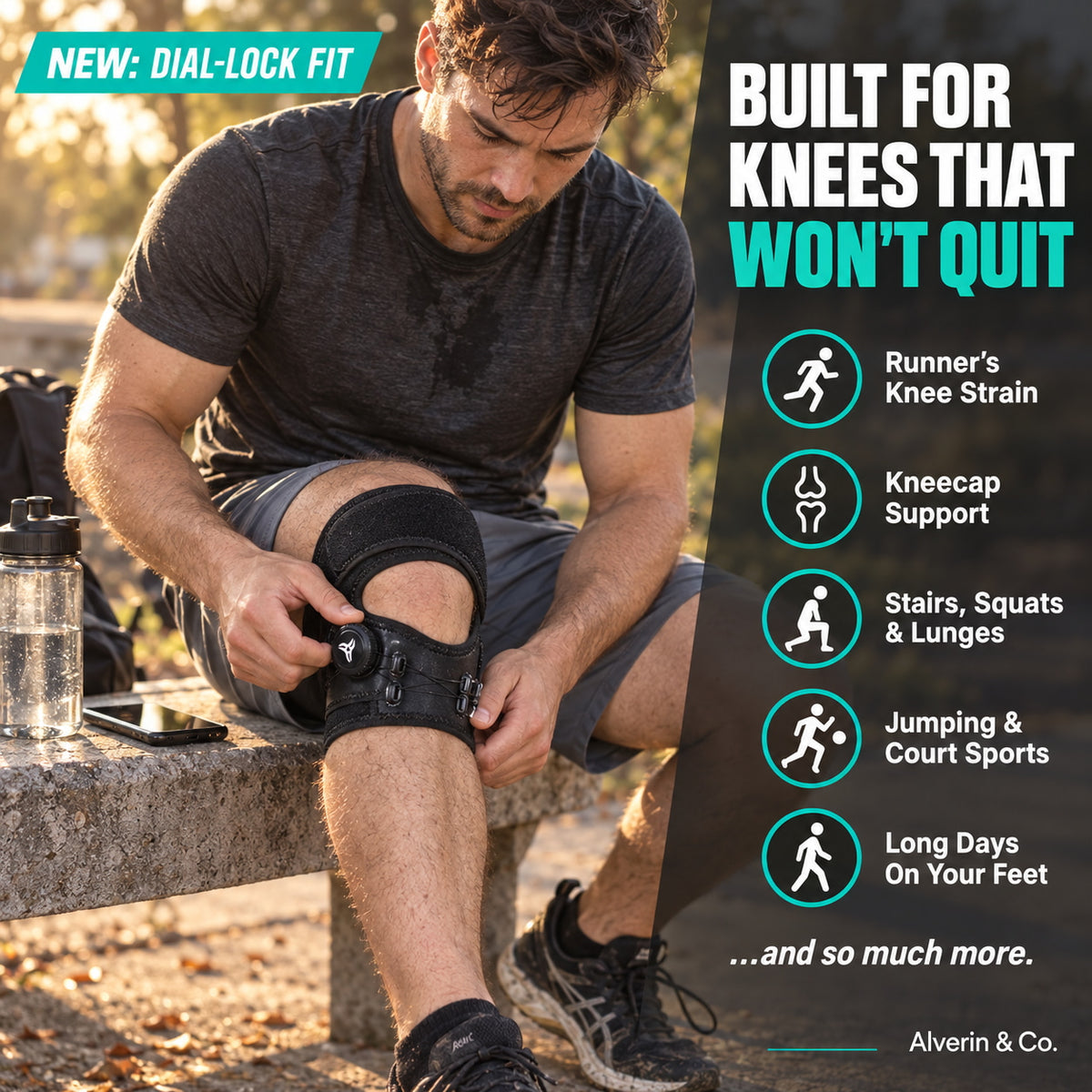 Adjustable Knob Patella Knee Brace