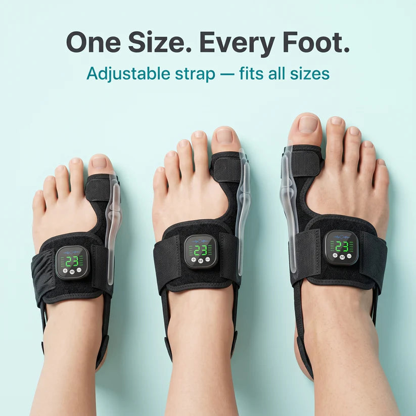 Hands fastening the wrap and tension strap